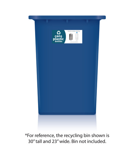 Cans and Plastic - Standardized Recycling Label - 4x9