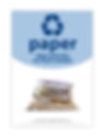Standardized recycling label for paper recycling shown as size 10x7