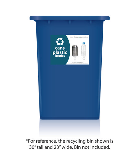 Cans and Plastic - Standardized Recycling Label - 8.5x11