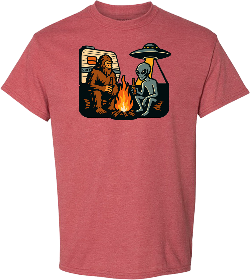 Thumbnail: Bigfoot - Gray Alien Camper: T-Shirt
