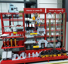 Truck straightening tools, clamps