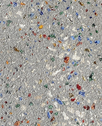 Béton bouchardé confetti pour la cour Oasis de Boigny-sur-Bionne