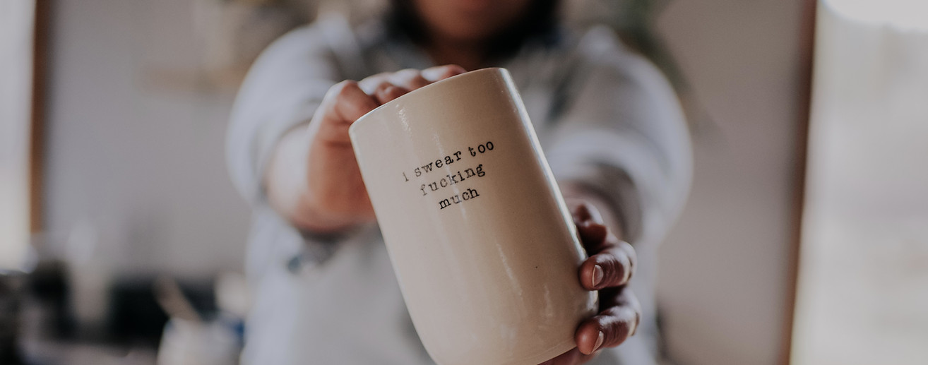 Swear Mug pottery ceramics made in canada handmade wheelhouse studio welcometothewheelhouse prince george