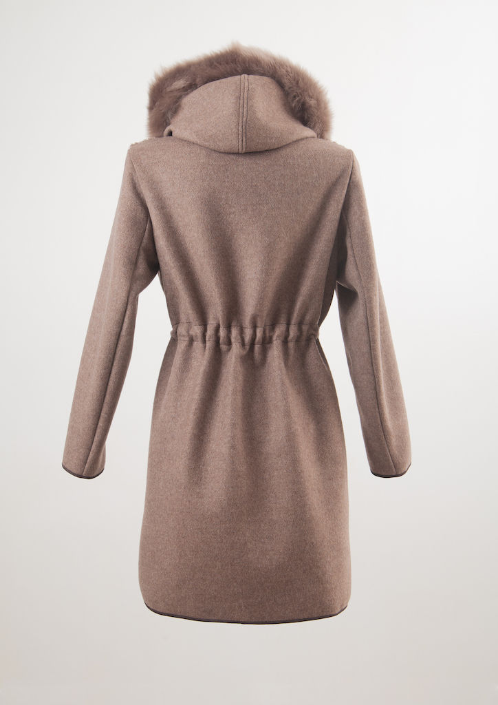 Thumbnail: LC2127 NATRUAL COMBY WOOL COAT