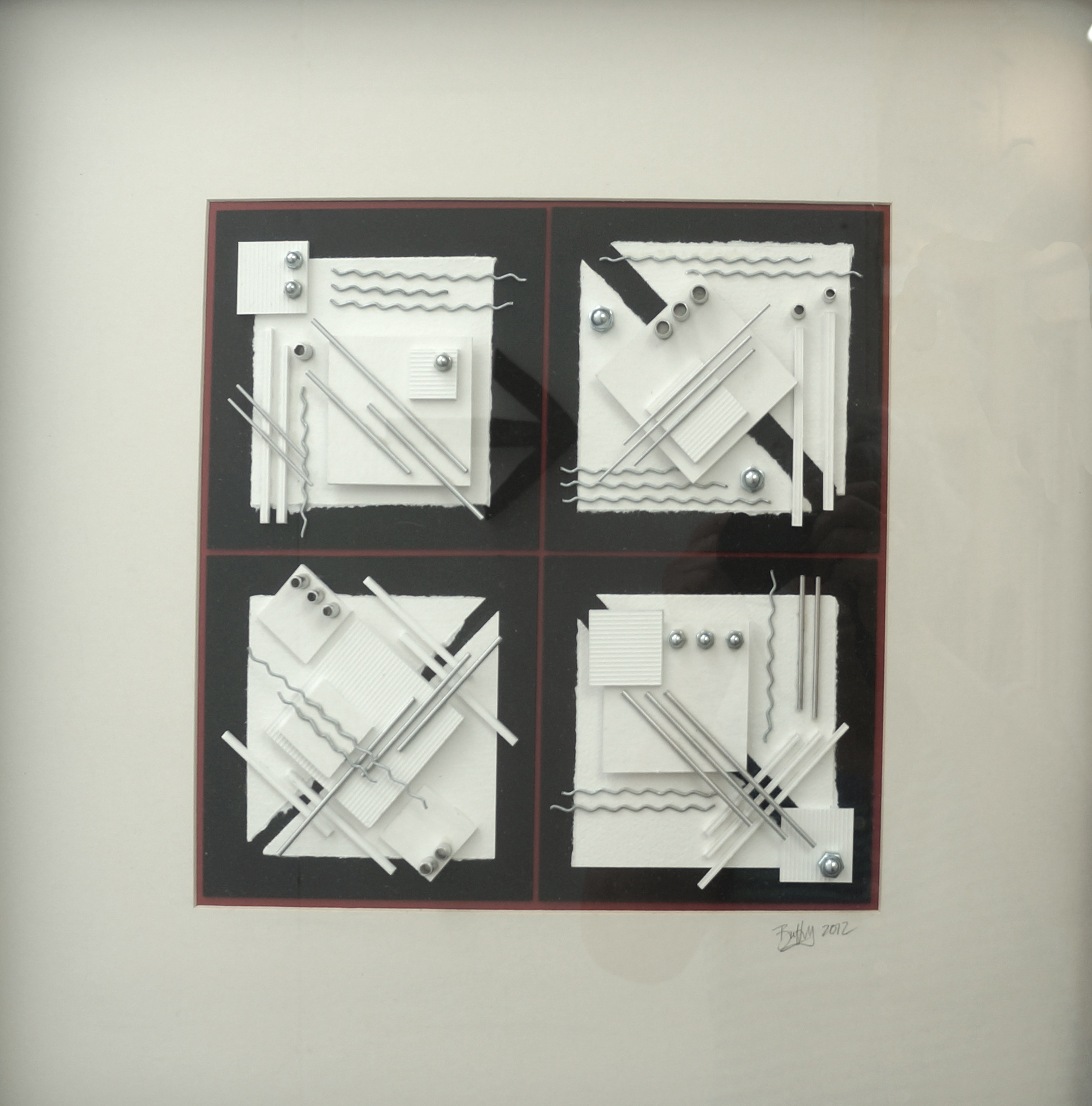 four white squares 52 x 52cms