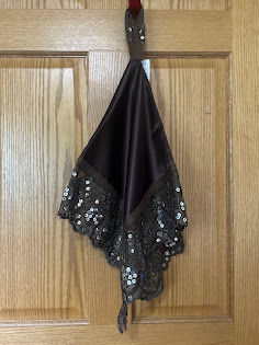 Brown with Brown sequin lace Lapscarf