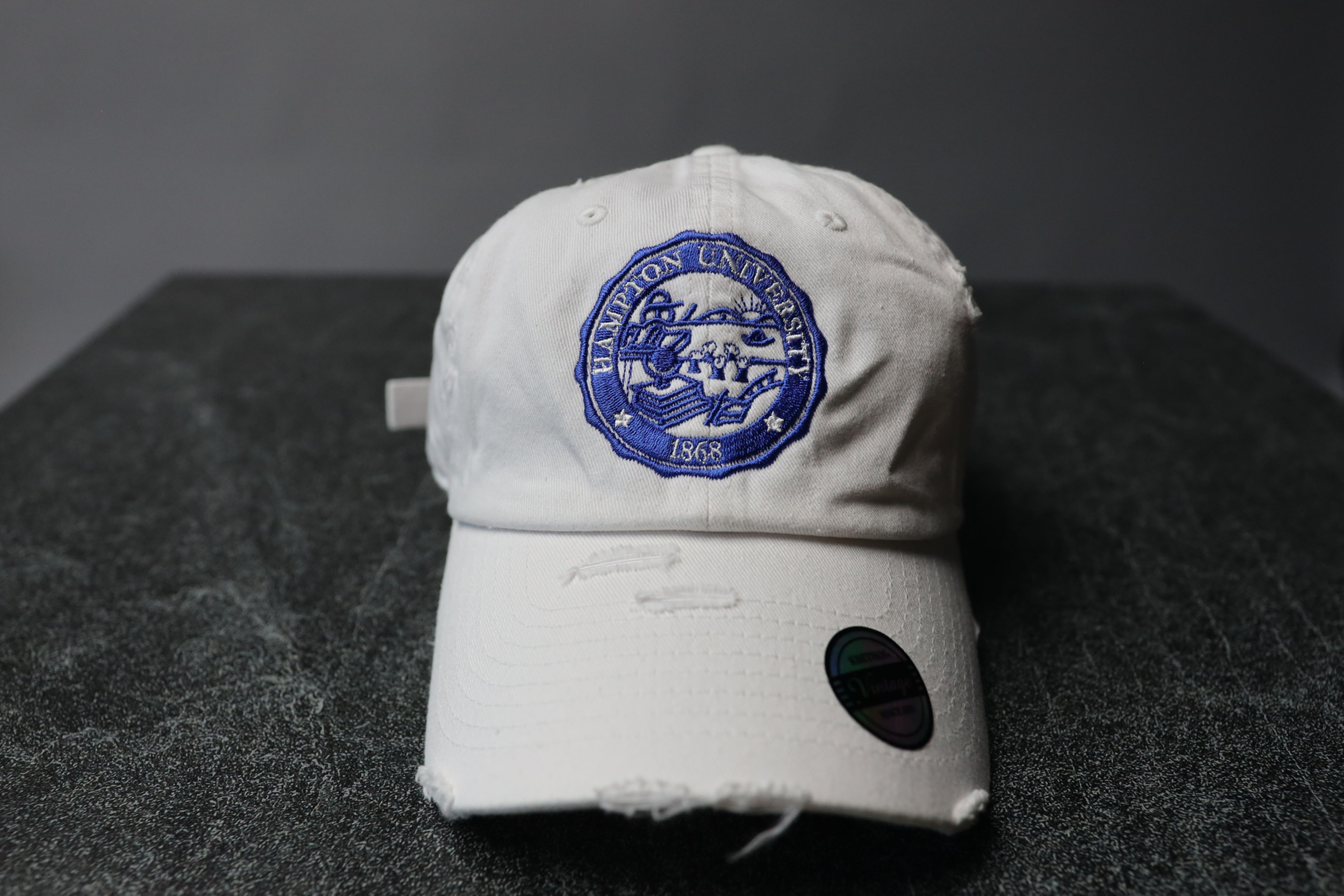 John Sengstacke White Distressed Dad Hat