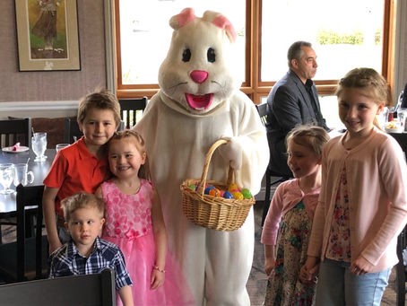 The EASTER BUNNY is always a hit with the Kids!