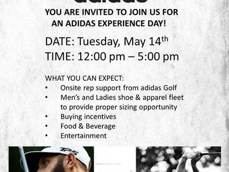 Join Us for Adidas Experience Day at Kingsville Golf - May 14th