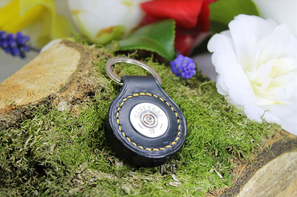 Thumbnail: Round Silver 20 bore Shot Gun Cartridge Key Ring Classic
