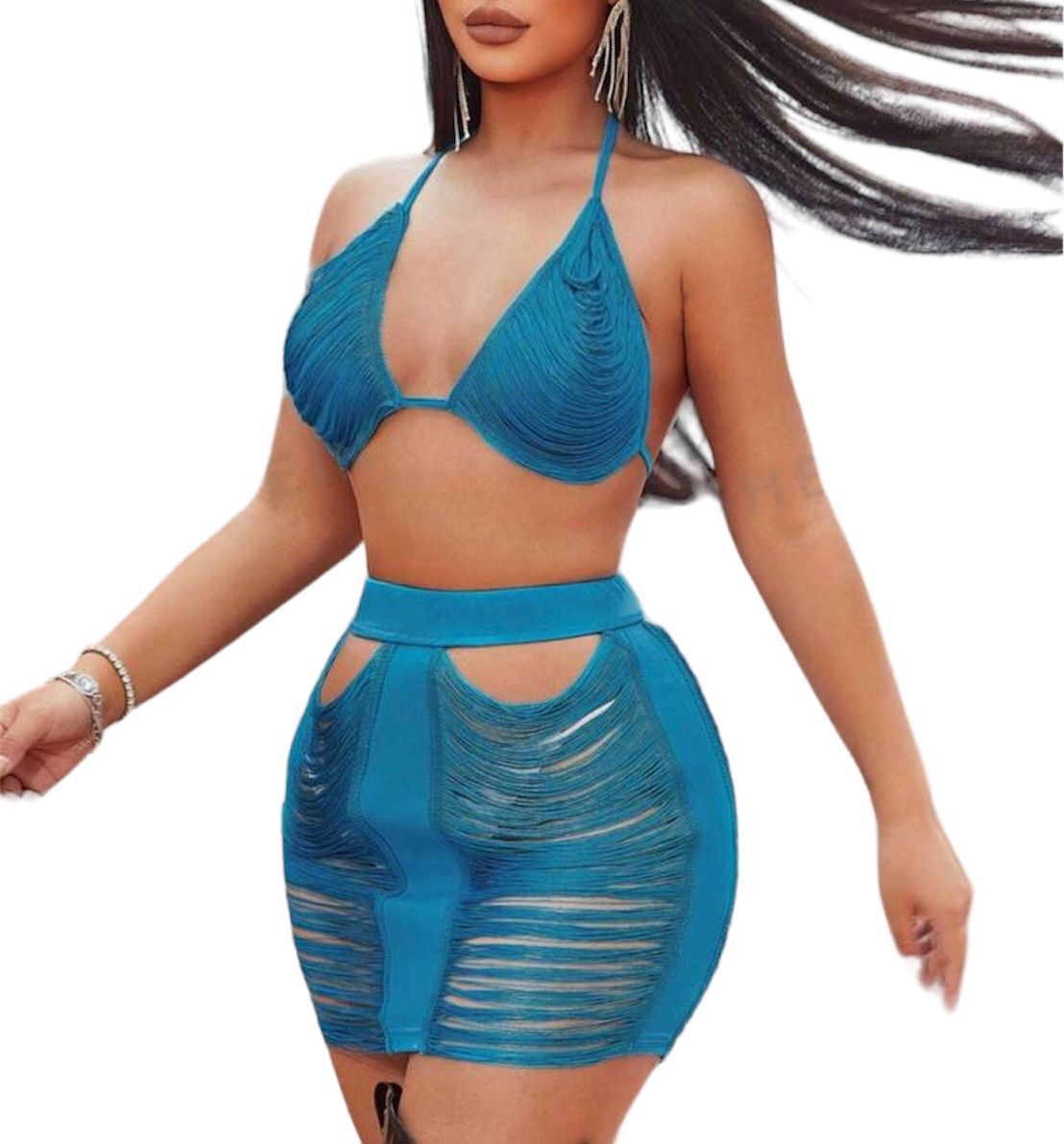 Catch Up Summer skirt set 2 pieces - Blue