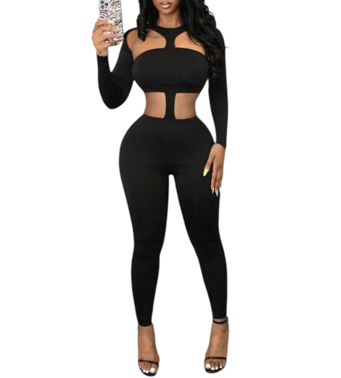 Atlanta Cut Out Jumpsuit -Black