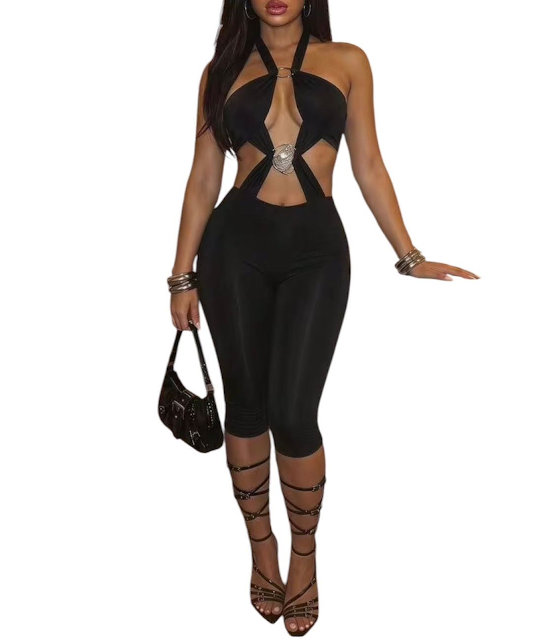 Just A Girl Jumpsuit - Black