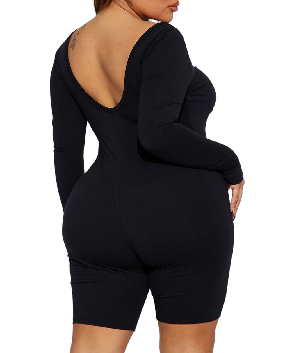 Thumbnail: Baddie Season Romper - Black 