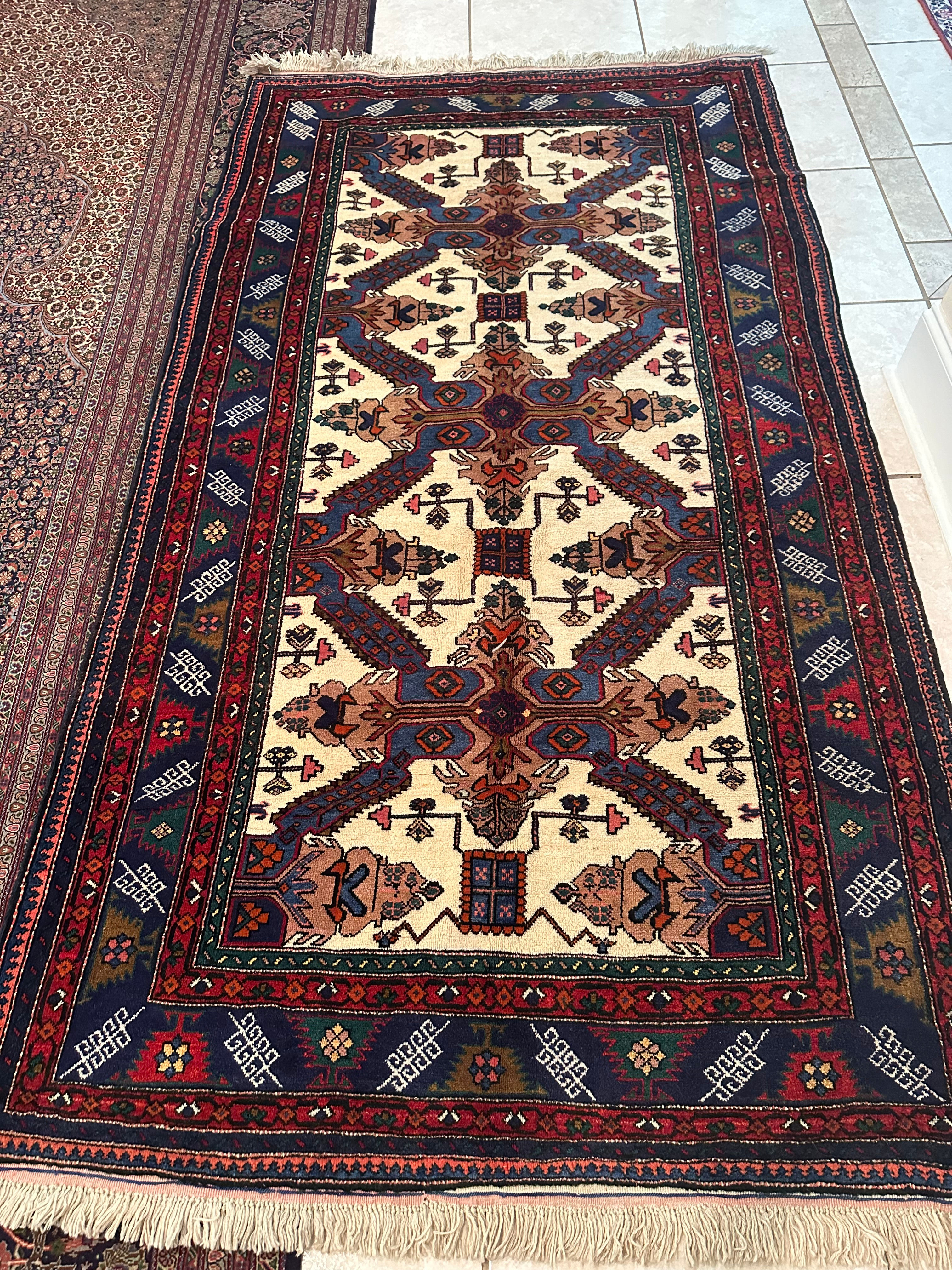 Handmade Shirvan Rug 8'1" x 4'5" | 100% Wool Traditional Geometric Oriental Area