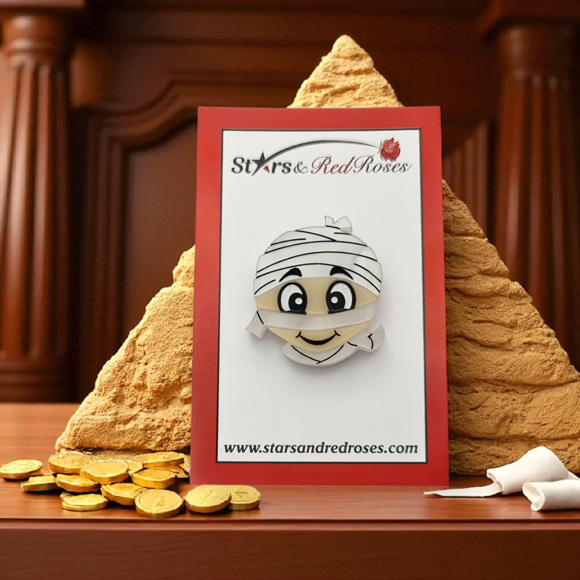 Halloween Mummy Pin Badge