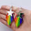 Thumbnail: Rainbow Mirror Star Pride Flag Earrings