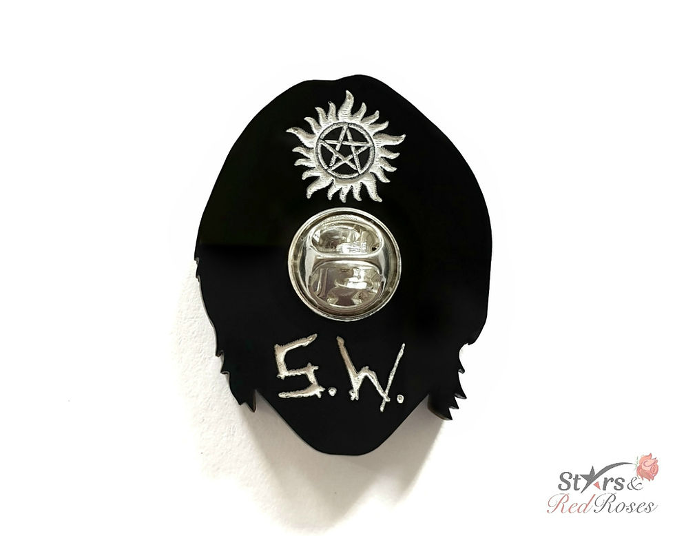 Miniatura: Back view of the Sam Winchester Pin Badge