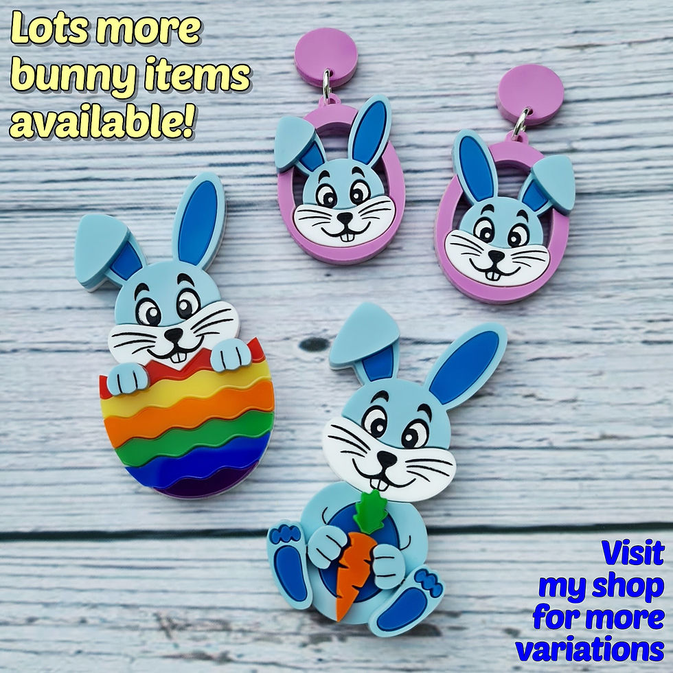 Miniatura: Collar de conejito de Pascua azul que eclosiona