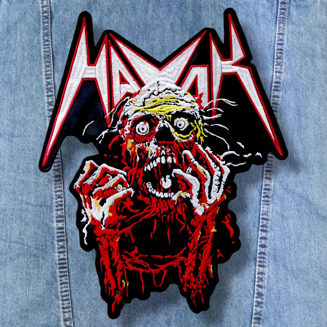 HAVOK - Zombie Skull EMBROIDERED BACK PATCH