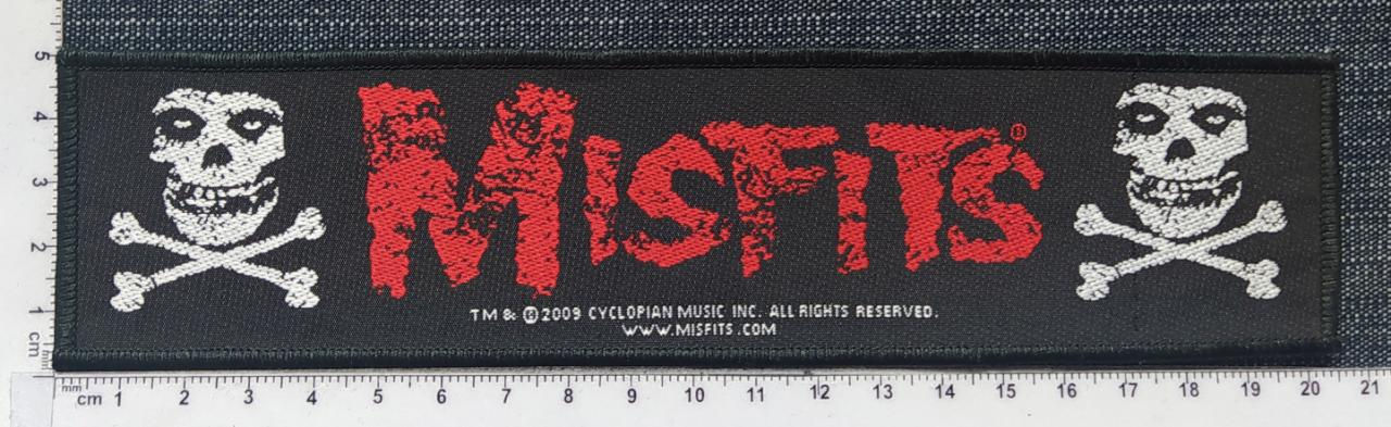 MISFITS - Skull  Strip Logo WOVEN PATCH