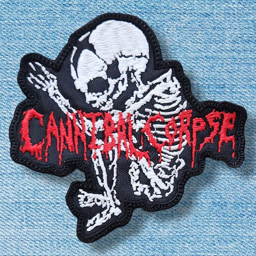 CANNIBAL CORPSE - Logo Fetus shaped EMBROIDERED PATCH | black-wings