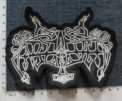 ENSLAVED - OUTLINE LOGO EMBROIDERED PATCH | black-wings