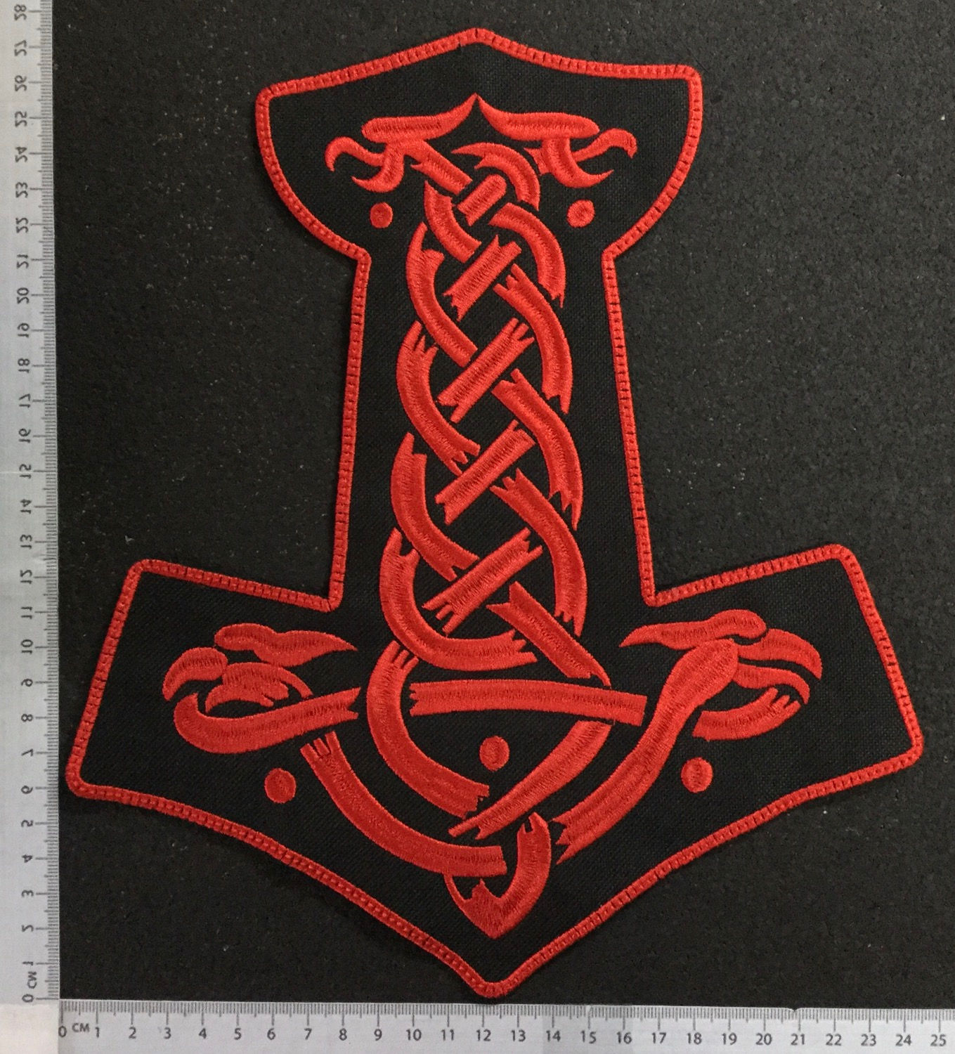 THORS HAMMER - LOGO EMBROIDERED BACK PATCH