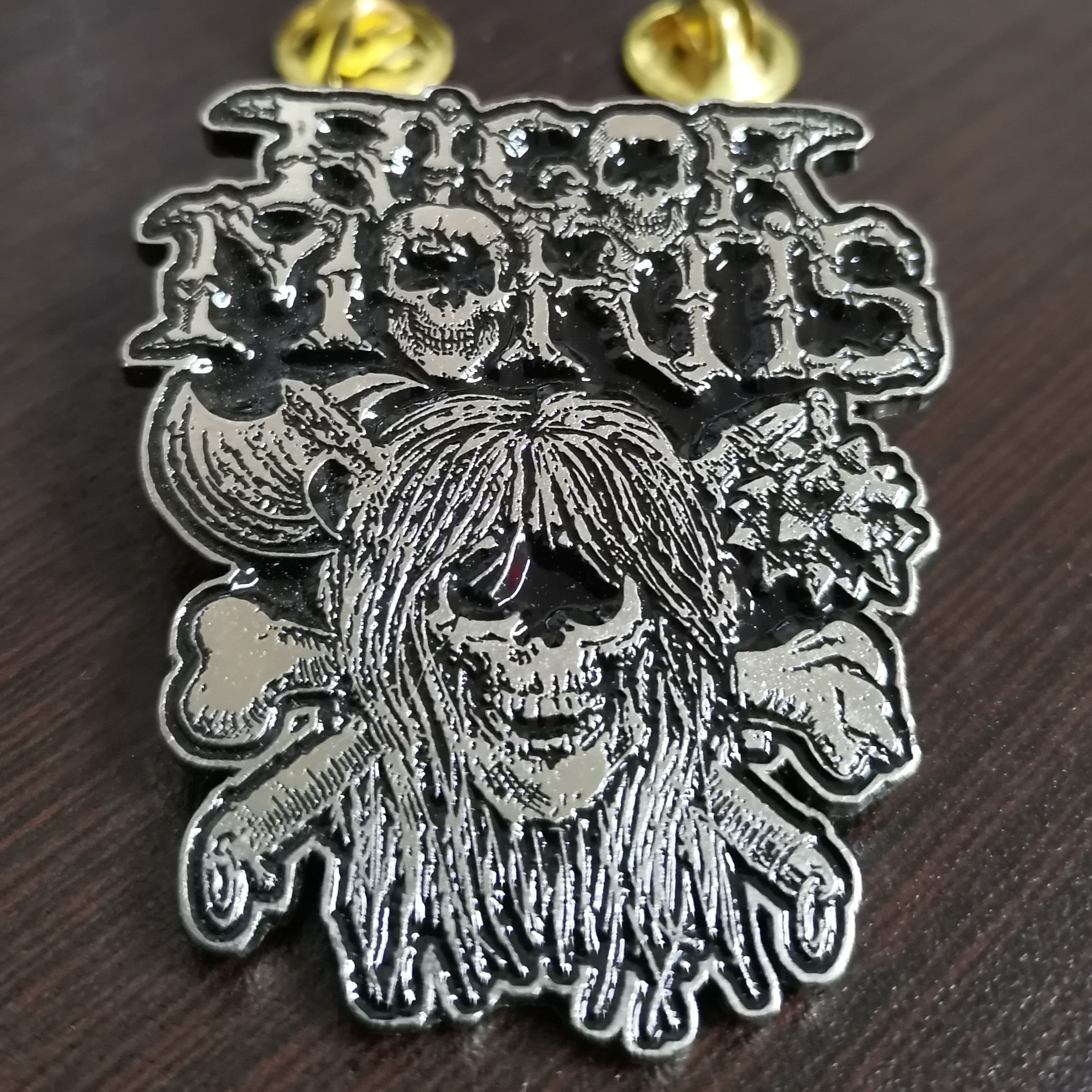 RIGOR MORTIS - Logo Skull METAL PIN