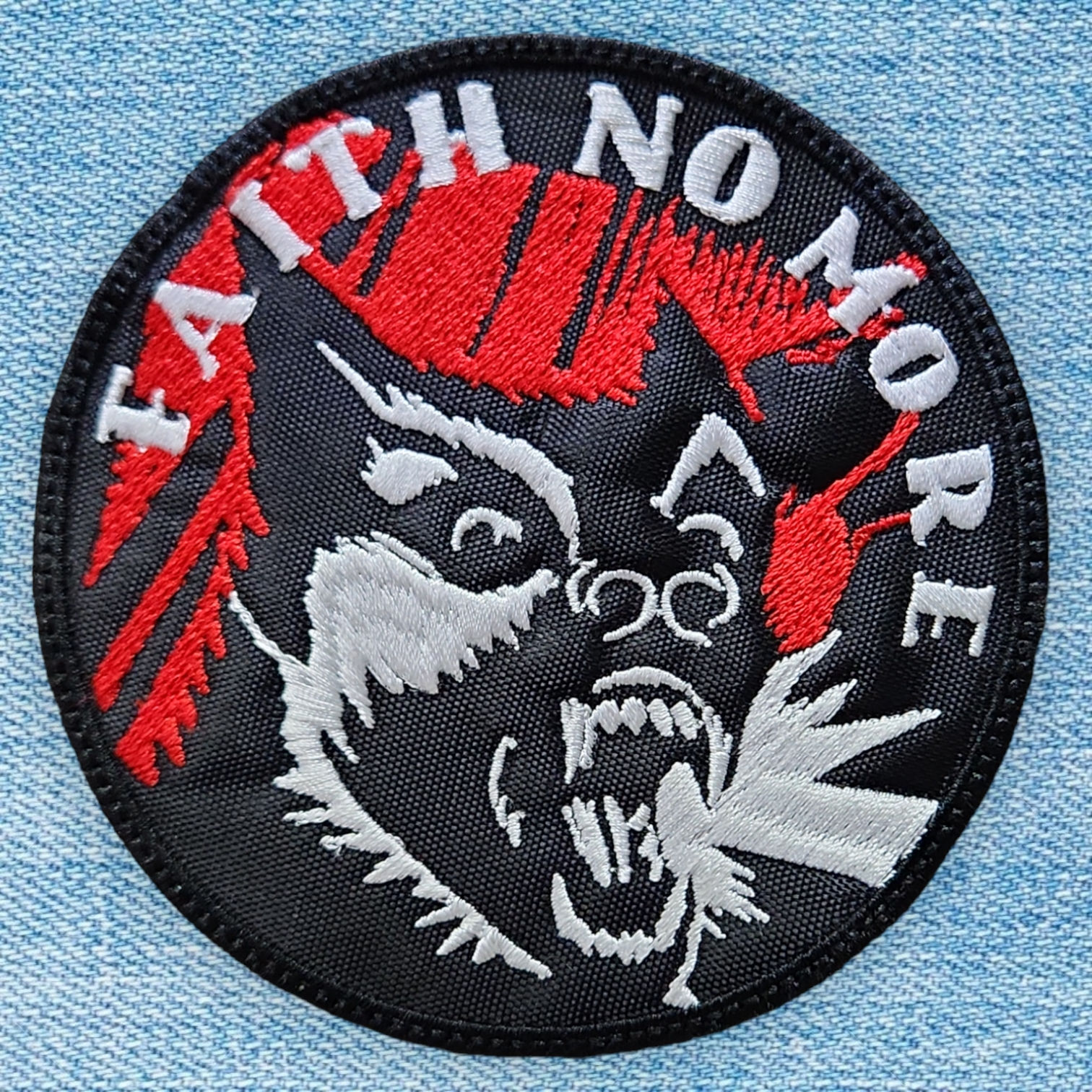 FAITH NO MORE - King fos a day... Round EMBROIDERED PATCH