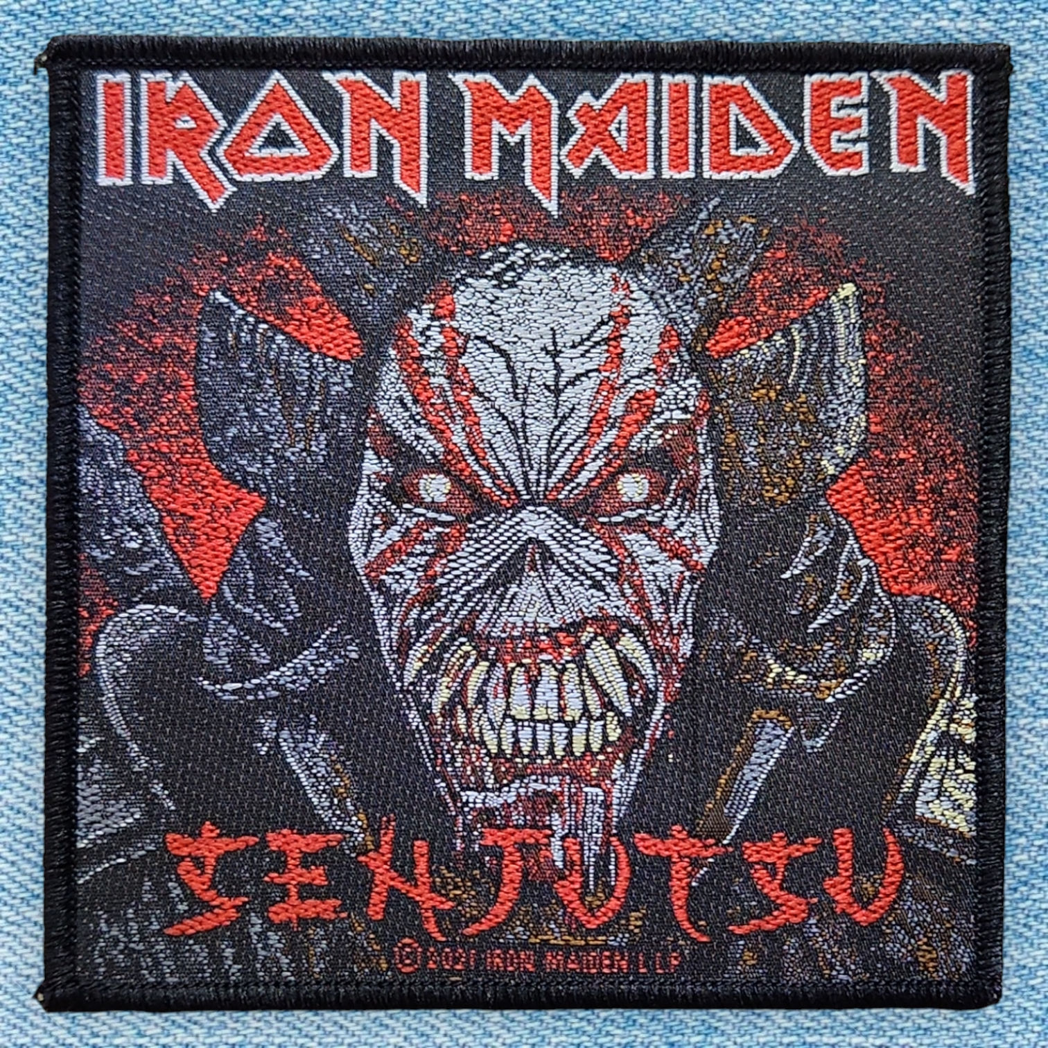 IRON MAIDEN - Senjutsu Head  WOVEN PATCHE