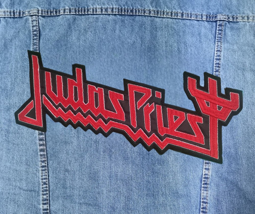 JUDAS PRIEST - Trident Logo EMBROIDERED BACK PATCH | black-wings