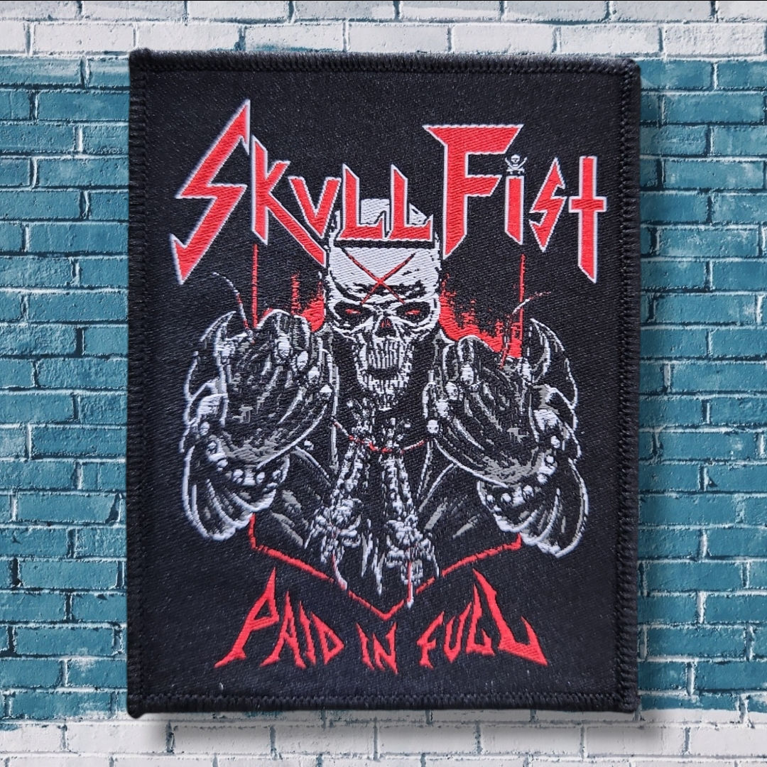 SKULL FIST - Pin and Full WOVEN PATCH