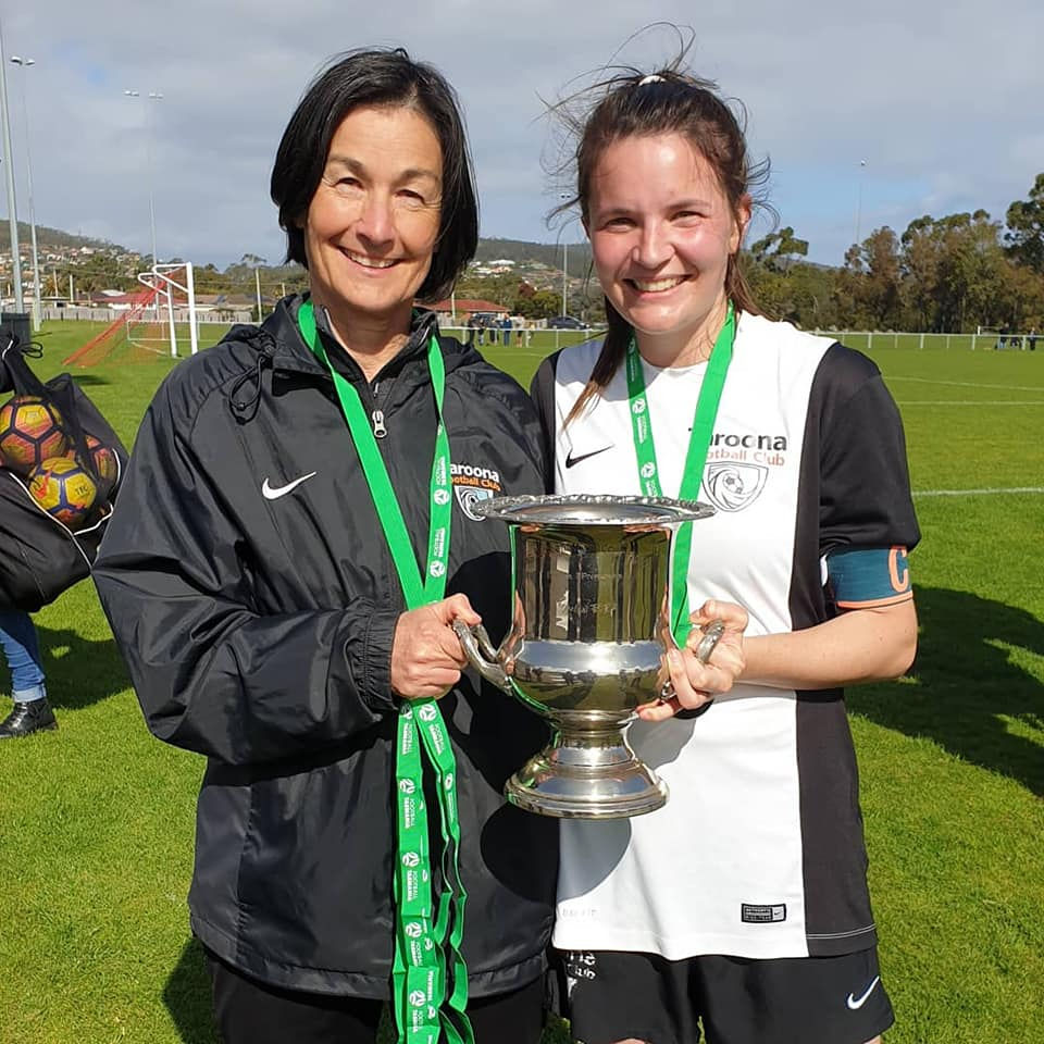 Daisy with former coach Karen Wills