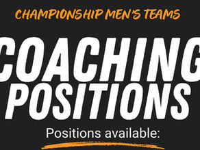 2026 CHAMPIONSHIP MEN'S COACHING POSITIONS