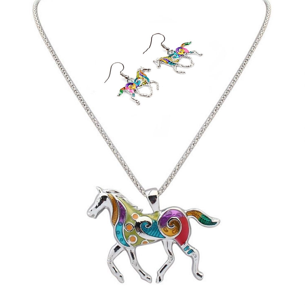 Thumbnail: Colorful Running Horse Pendant