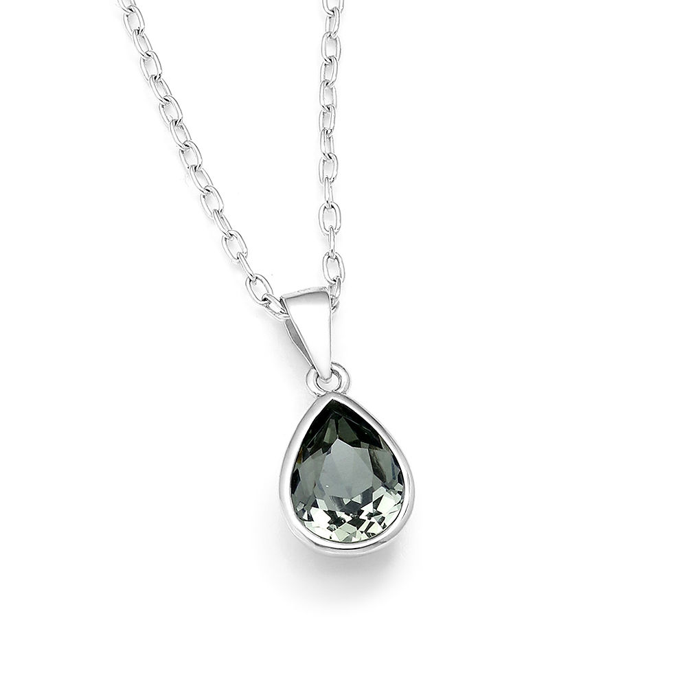 Thumbnail: 925 Sterling Silver Pendant with Authentic Swarovski Crystal