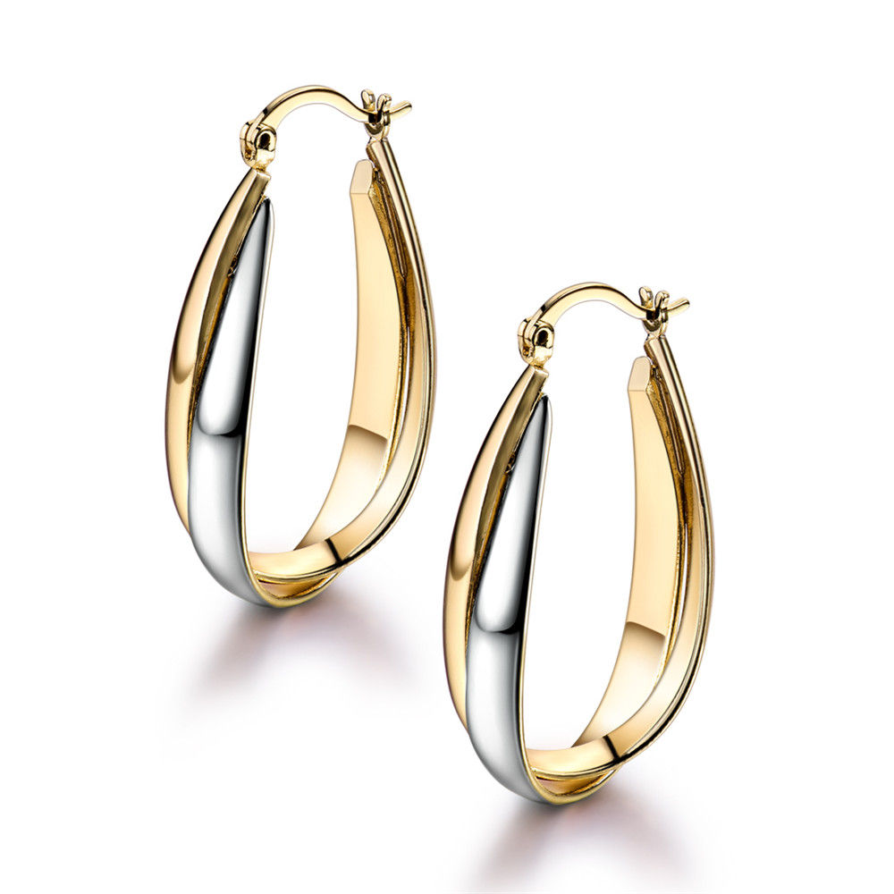 Lever Closure Style Hoop Earrings