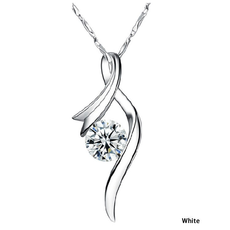 Thumbnail: Purple or Clear Crystal Infinity Pendant