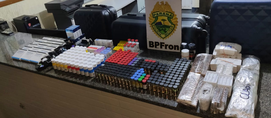 BPFRON apreende passageiro de ônibus com anabolizantes contrabandeados