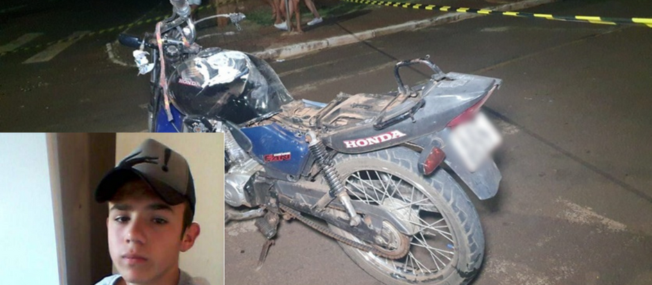 Colisão entre moto e caminhão deixa jovem de 19 anos morto