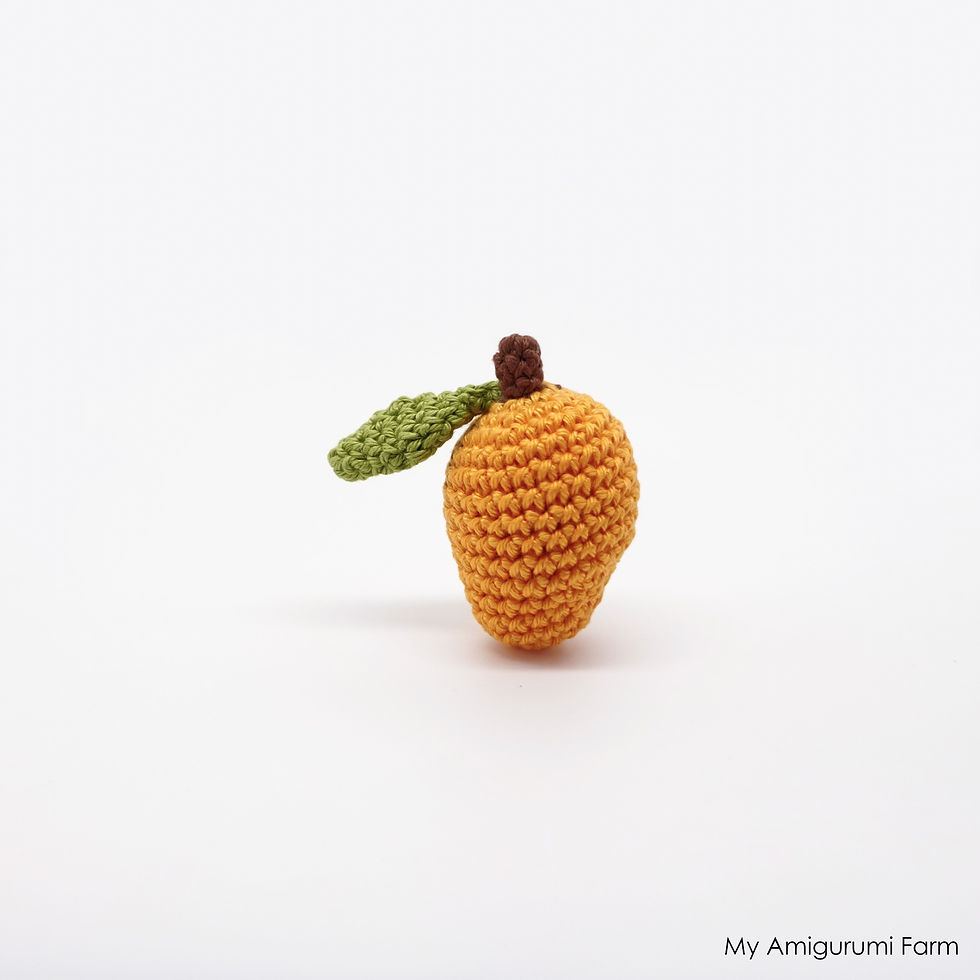 free crochet amigurumi small mango pattern My Amigurumi Farm