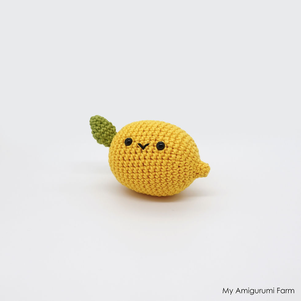 free crochet amigurumi lemon pattern My Amigurumi Farm