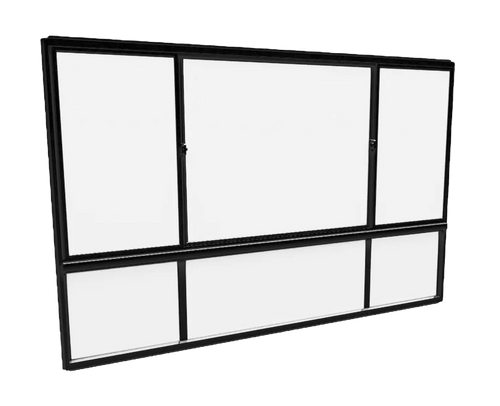 Sliding Glass Window - 3/3 Panel | Bustard Glass & Aluminium
