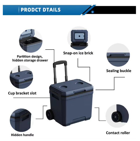 Thumbnail: Cooler Box 18L with Wheels & Adjustable telescopic handle
