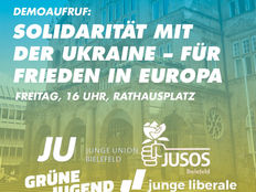 Solidarität mit der Ukraine: Gemeinsame Kundgebung am Freitag