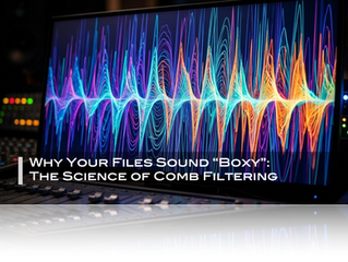 A colorful waveform on a studio screen