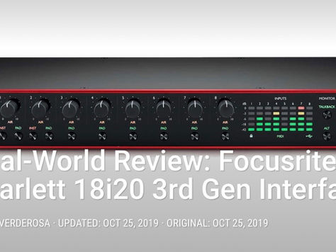 My Focusrite Scarlett 18i20 Gen3 Review for Pro Sound News