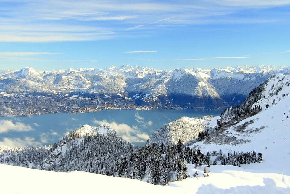 Belle vue depuis les pistes de ski