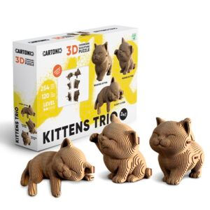 Cartonic Kittens Trio 3D Model